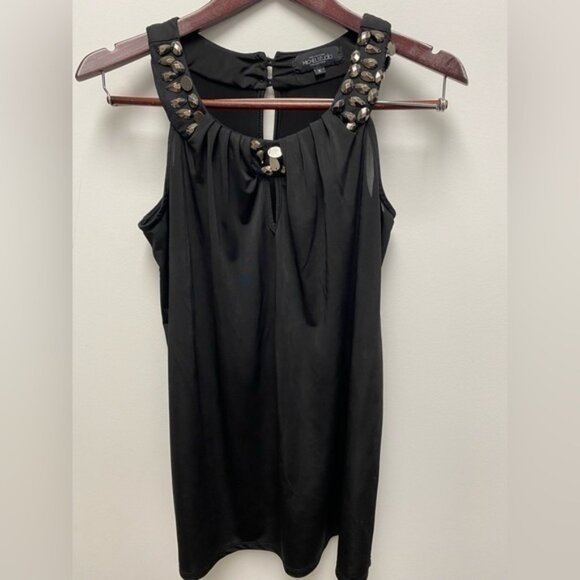 Tops - Michel Studio Black Top with Silver Bling Size X